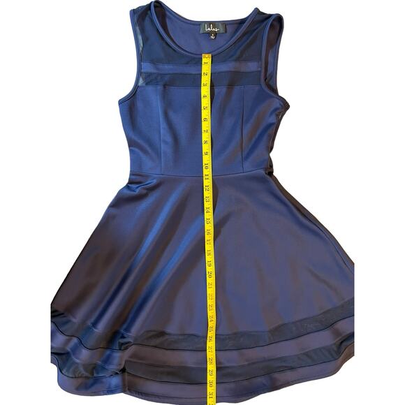 Lulu's Sleeveless Navy Blue Final Stretch Fit and Flare Dress - Size Small - Picture 8 of 11